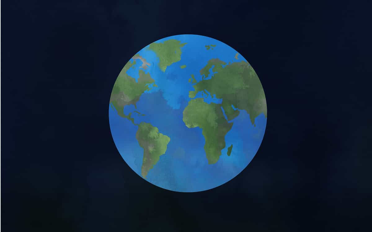 Illustration of Earth from space.